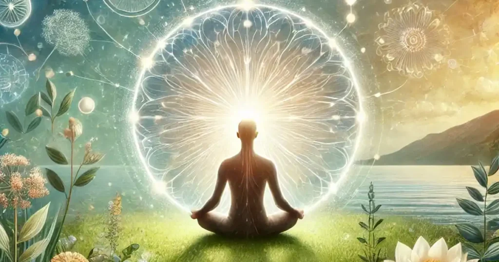 human practicing mindfulness for mental health